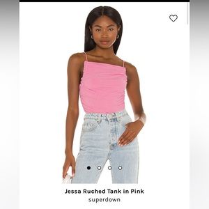 Superdown Jessa Ruched Tank in Pink! Only Worn Once!